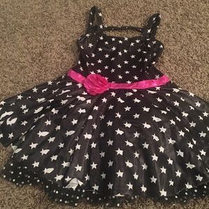 *Black and white polka dot dance dress $30